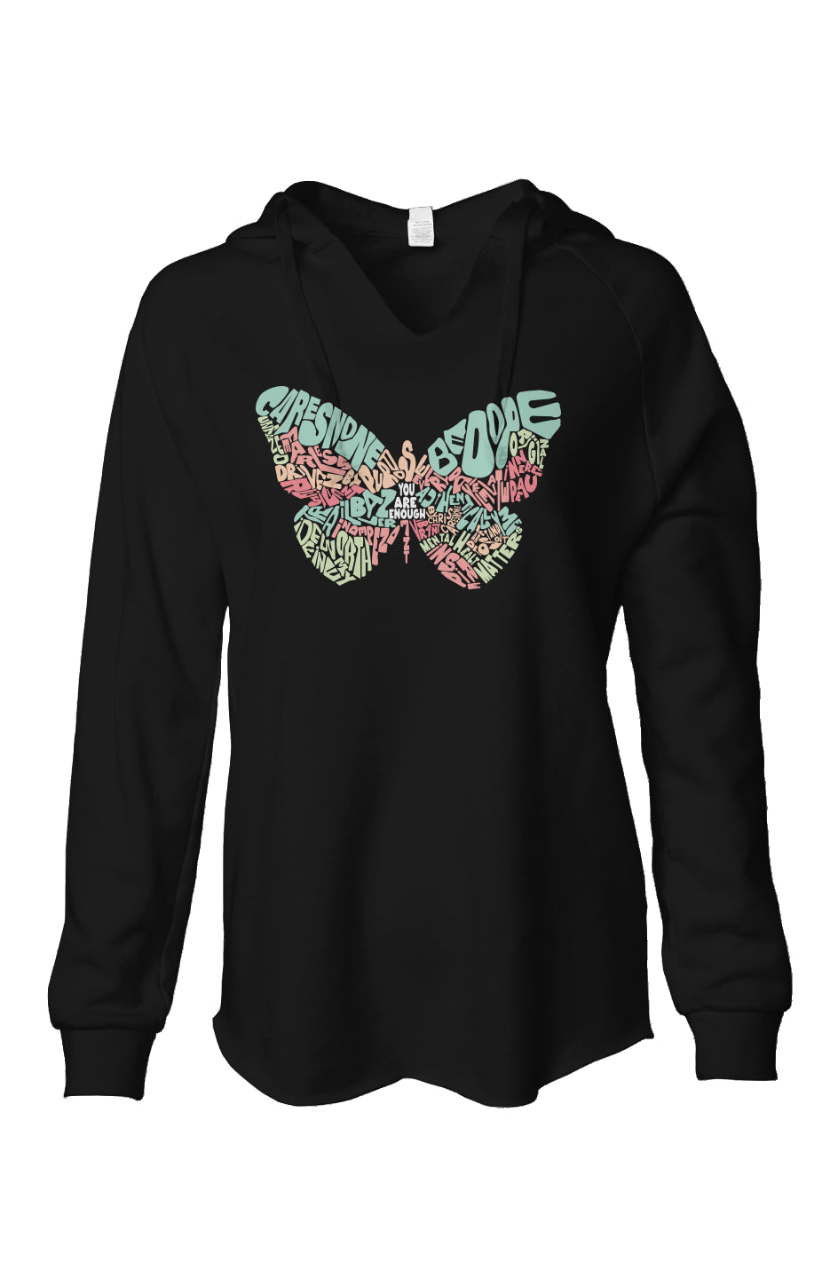 Womens Lightweight Wash Hooded Sweatshirt