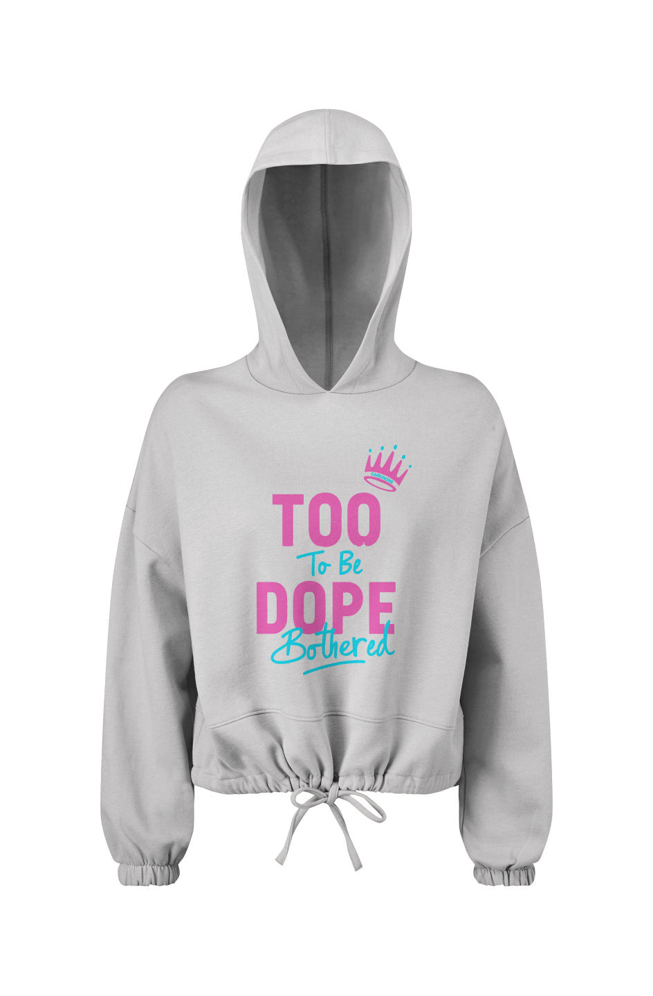 Ladies' Cropped Oversize Hooded Sweatshirt